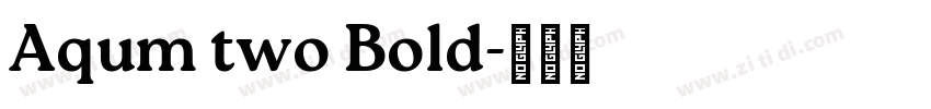 Aqum two Bold字体转换